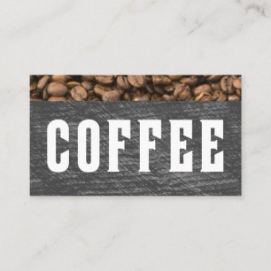 Coffee Bean Top Stripe Letterpress Punchcard Boca Loyalty Card