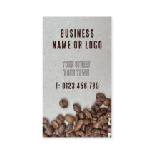 Coffee Bean Vertical Business Card