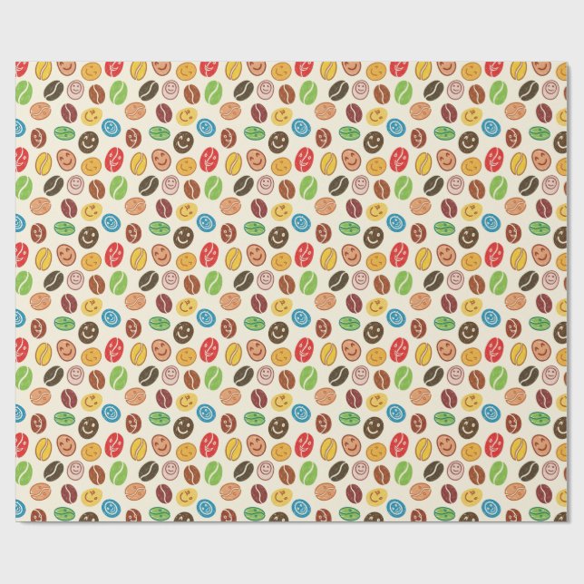 coffee bean wrapping paper (Flat)