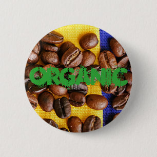 Coffee Beans 6 Cm Round Badge