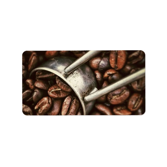 Coffee Beans and Scoop Label (Front)