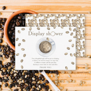 Coffee beans Baby shower Display shower Enclosure Card