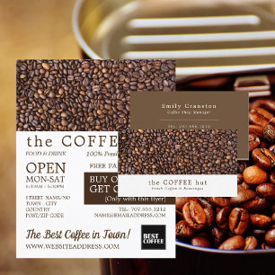 Coffee Beans, Barista, Café, Coffeehouse Advert Flyer