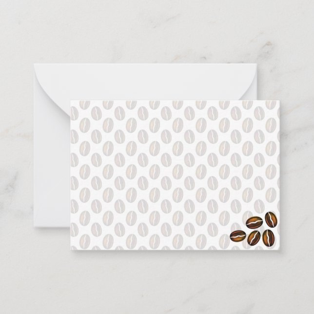 Coffee Beans Blank Note Card (Front)