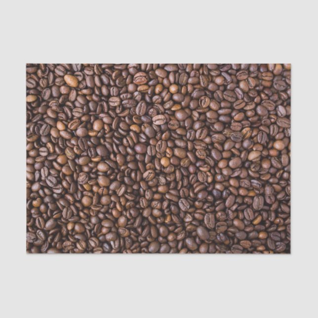 Coffee Beans Brown Cafe Aesthetic Warm Neutral Tissue Paper (Front)