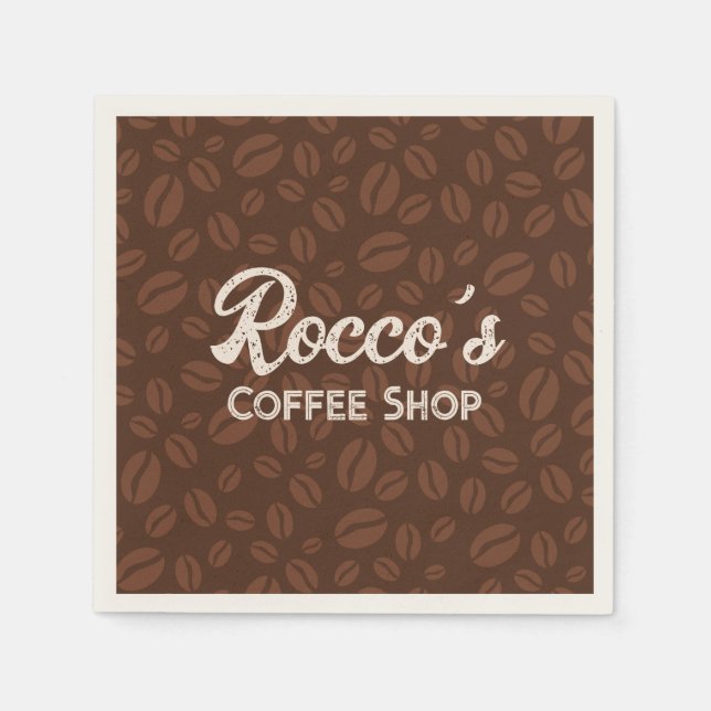 Coffee Beans Brown Napkin (Front)