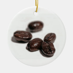 Coffee Beans Ceramic Ornament
