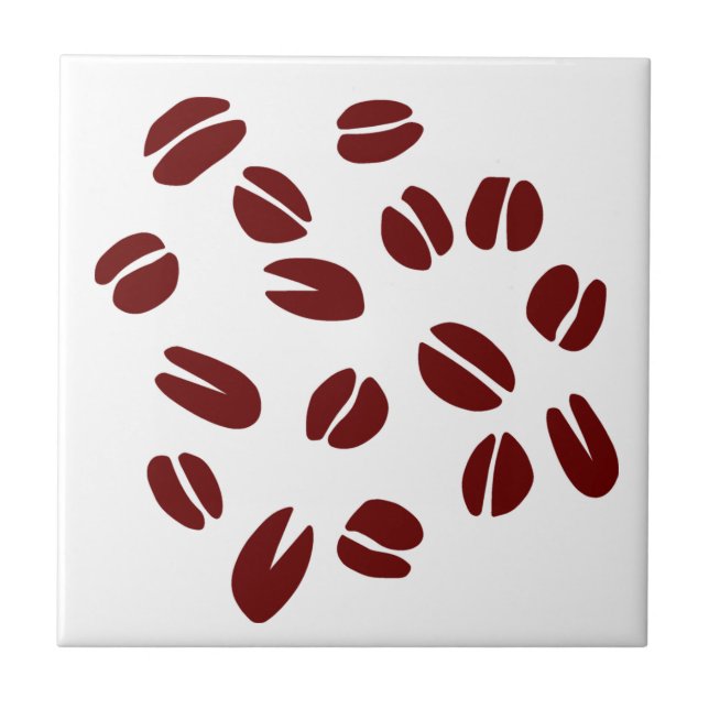 Coffee Beans Ceramic Tile (Front)