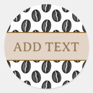 Coffee Beans  Classic Round Sticker