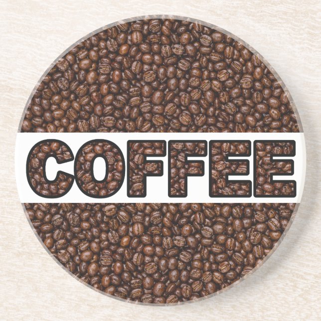 Coffee Beans Coffee Coaster (Front)
