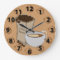 Coffee Beans Coffee Cup Round Wall Clock