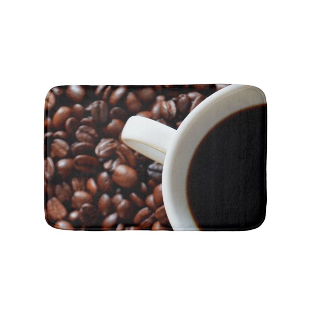 Coffee Beans, Coffee Cup with Coffee Bath Mat (Front)
