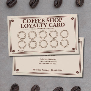 Coffee Beans - Coffee Shop Loyalty Card