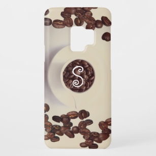 Coffee beans cup saucer cream brown  Case-Mate samsung galaxy s9 case