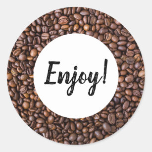 Coffee Beans - Custom Enjoy Classic Round Sticker