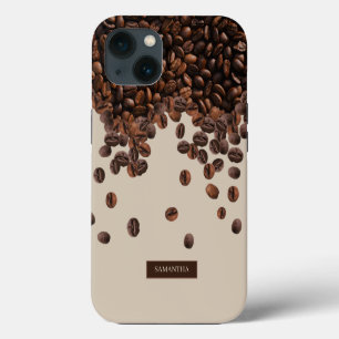 Coffee Beans Custom Name iPhone 13 Case