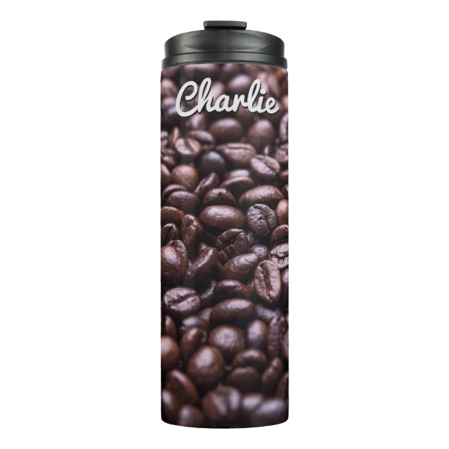Coffee Beans custom name tumbler (Front)