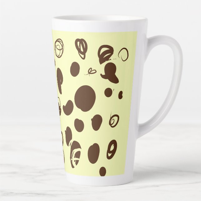Coffee beans design latte mug (Right)