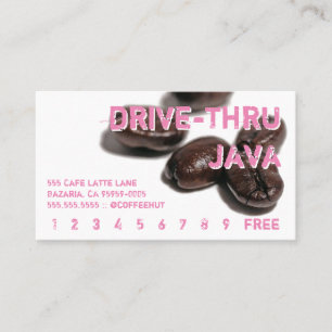 Coffee Beans Drink Punch Card
