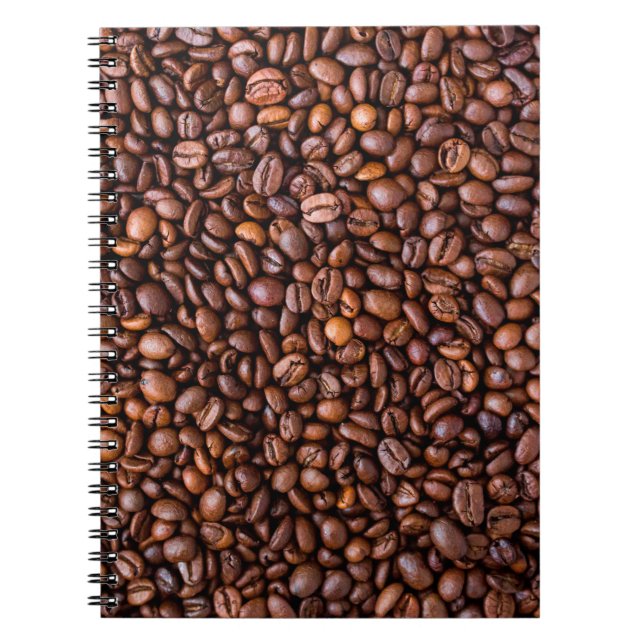 Coffee beans food texture pattern notebook (Front)