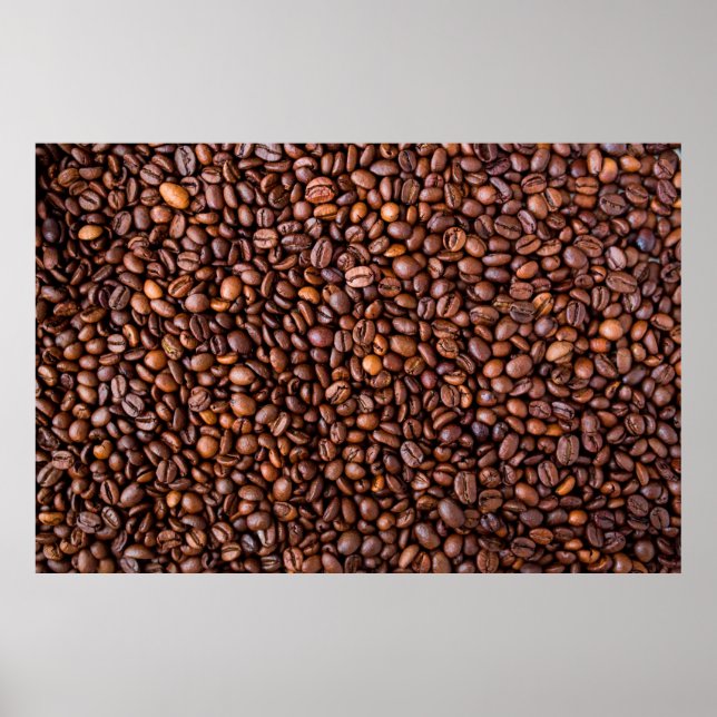 Coffee beans food texture pattern poster (Front)