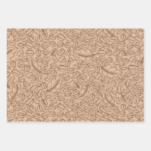 Coffee beans gift wrapping paper for coffee lovers