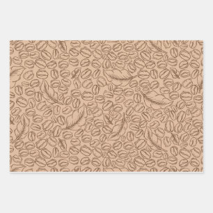 Coffee beans gift wrapping paper for coffee lovers