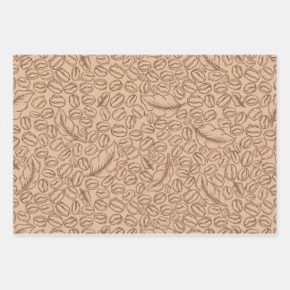 Coffee beans gift wrapping paper for coffee lovers