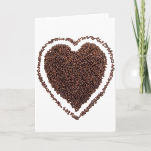 Coffee beans heart card