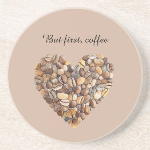 Coffee Beans Heart  Coaster