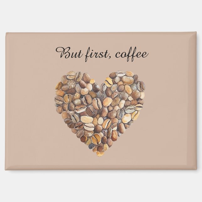 Coffee Beans Heart  Magnet (Front)