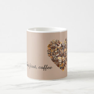 Coffee Beans Heart Mug