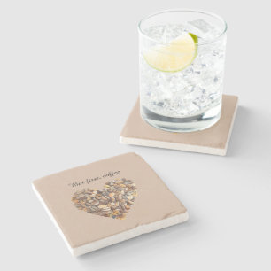 Coffee Beans Heart  Stone Coaster