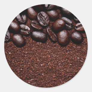 Coffee Beans - Java Bean Customised Templates Classic Round Sticker