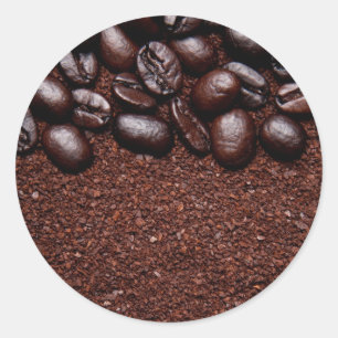 Coffee Beans - Java Bean Customised Templates Classic Round Sticker