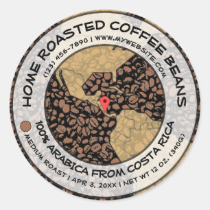 Coffee Beans Label Template