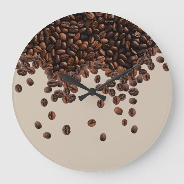 Coffee Beans Large Clock (Front)