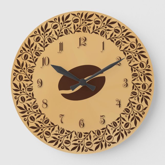 Coffee Beans Large Clock (Front)