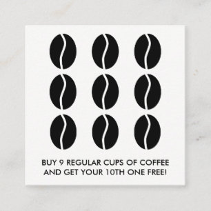 coffee beans loyalty card
