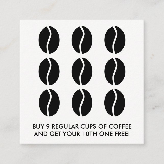 coffee beans loyalty card (Front)