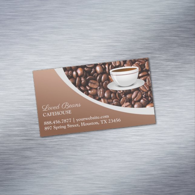 Coffee Beans Magnetic Business Card (In Situ)