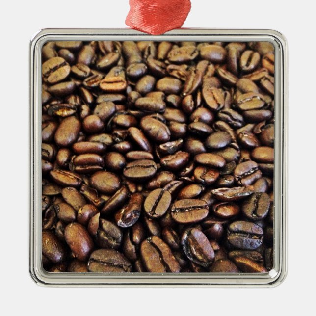 coffee beans metal ornament (Front)