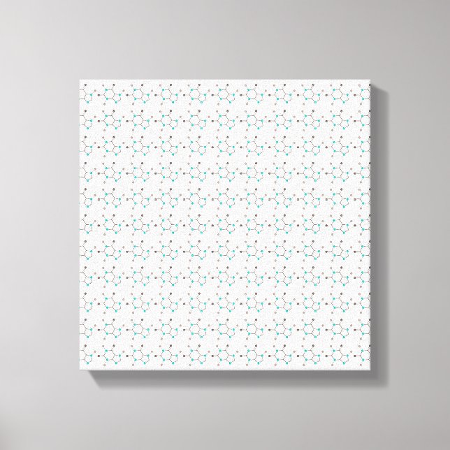 coffee beans molecular caffeine canvas print (Front)