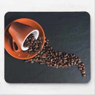 Coffee beans & mug mouse pad