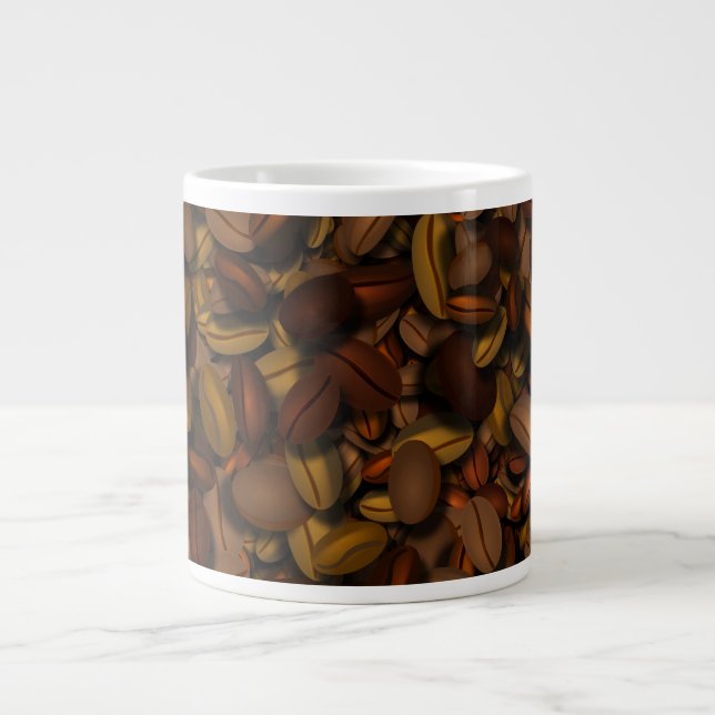 Coffee Beans on Coffee Beans Large Coffee Mug (Front)