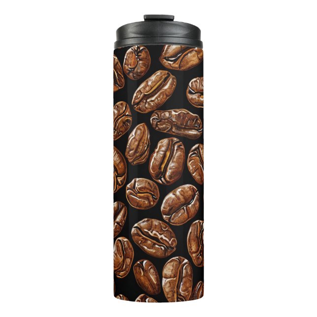 Coffee beans pattern Barista Gift Thermal Tumbler (Front)
