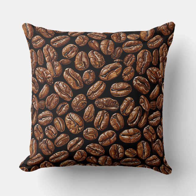 Coffee beans pattern cushion (Front)