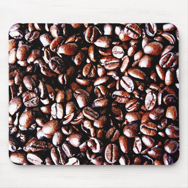 Coffee Beans Pattern - Dark Roast Mouse Pad (Front)