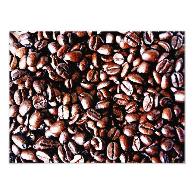 Coffee Beans Pattern - Dark Roast Photo Print (Front)