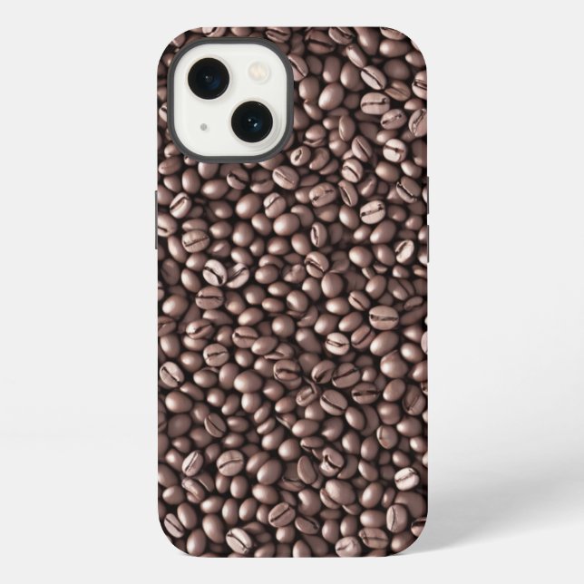 Coffee Beans Pattern iPhone Case (Back)